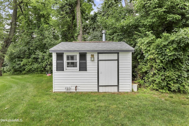 view of shed