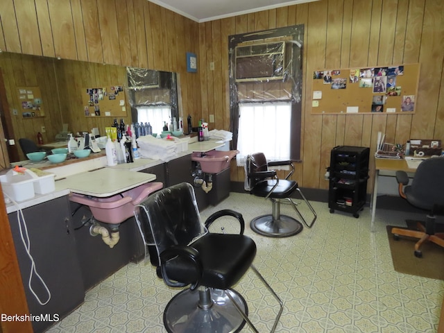 16-18 Hoosac St, Adams, MA 01220 - office space featuring wood walls and ornamental molding