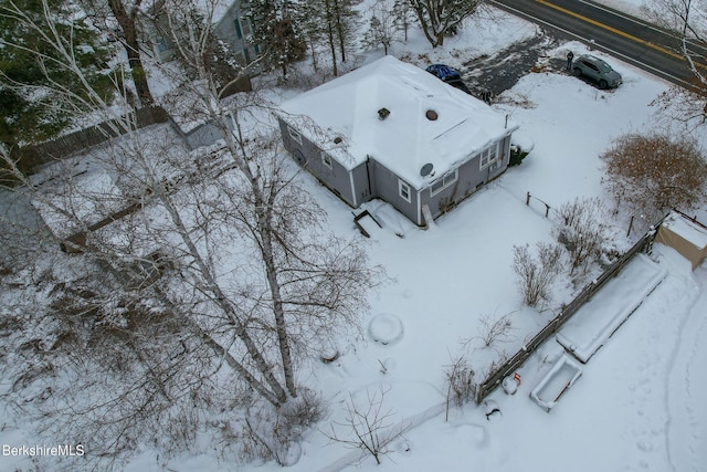 view of snowy aerial view