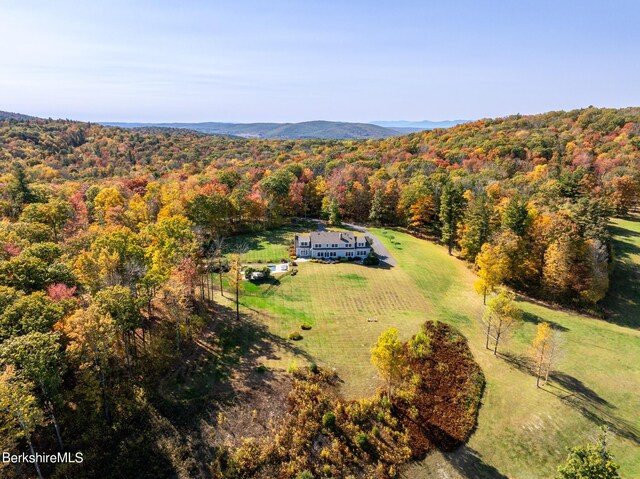 drone / aerial view featuring a rural view