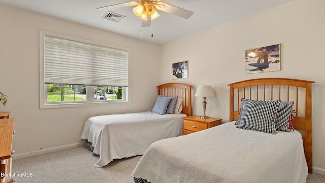 9074 Mountainside Dr, Hancock, MA 01237 - bedroom with baseboards, carpet flooring, and a ceiling fan