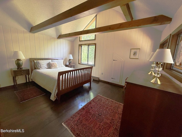 841 Moberg Rd, Becket, MA 01223 - bedroom with wood finished floors and wood walls