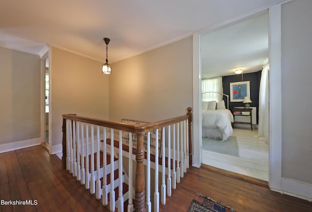 1 Train Hill Rd, Stockbridge, MA 01262 - hall with dark hardwood / wood-style floors and ornamental molding