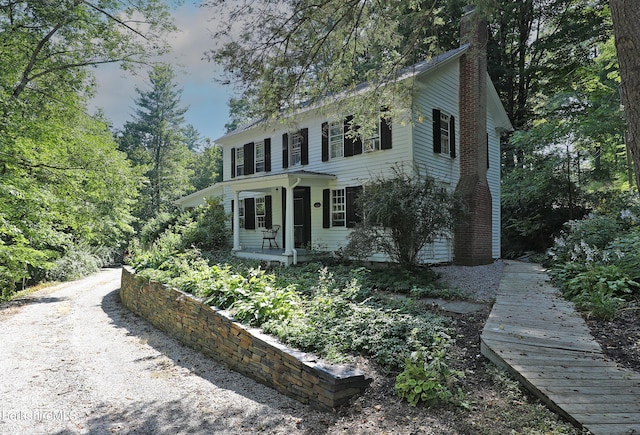 1 Train Hill Rd, Stockbridge, MA 01262 - view of front of house with covered porch