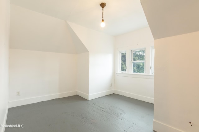 bonus room with lofted ceiling