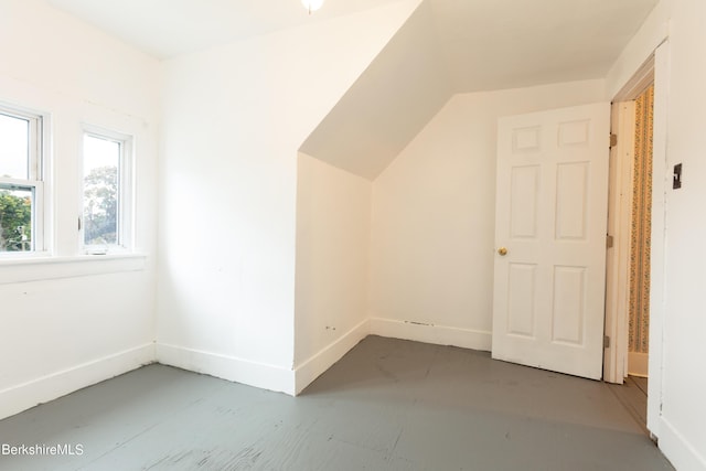 bonus room with lofted ceiling