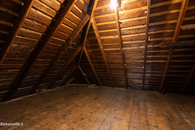 view of attic