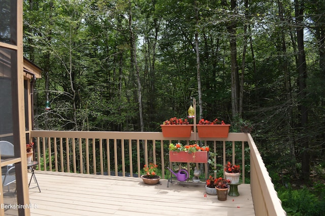 345 Big Bass Ln, Becket, MA 01223 - view of wooden deck