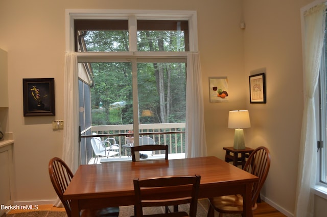 345 Big Bass Ln, Becket, MA 01223 - dining space featuring baseboards