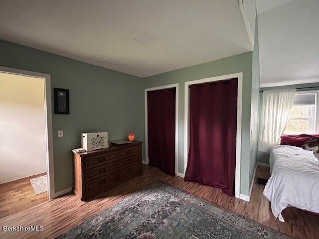 bedroom featuring wood-type flooring