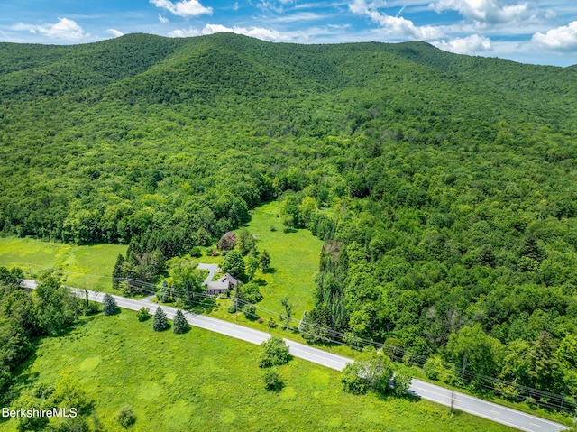 1151 Hancock Rd, Williamstown, MA 01267 - drone / aerial view of a heavily wooded area and mountains