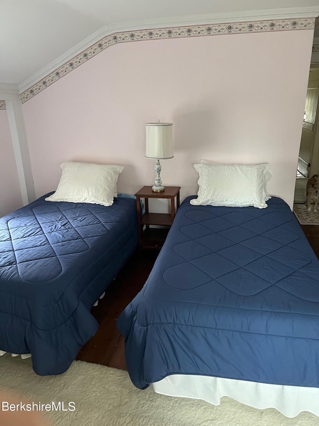 bedroom featuring ornamental molding