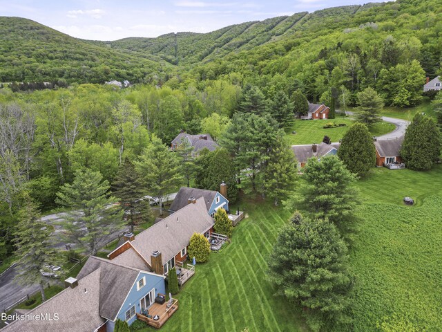 94 Corey Rd Unit D, Hancock, MA 01237 - aerial view of a heavily wooded area and a mountainous background