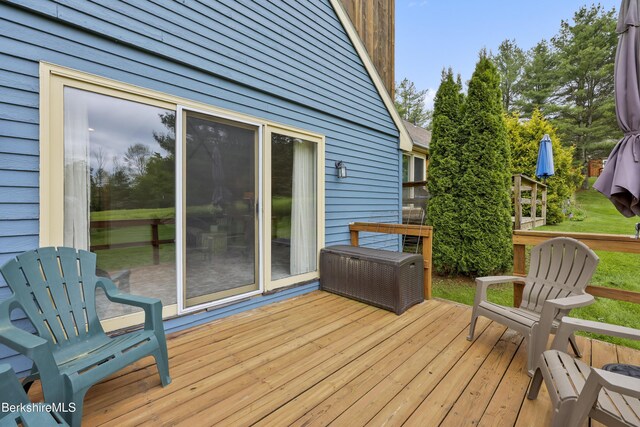 94 Corey Rd Unit D, Hancock, MA 01237 - view of wooden terrace