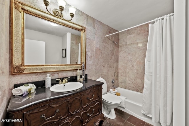 94 Corey Rd Unit D, Hancock, MA 01237 - bathroom with shower / tub combo, toilet, vanity, and tile patterned floors