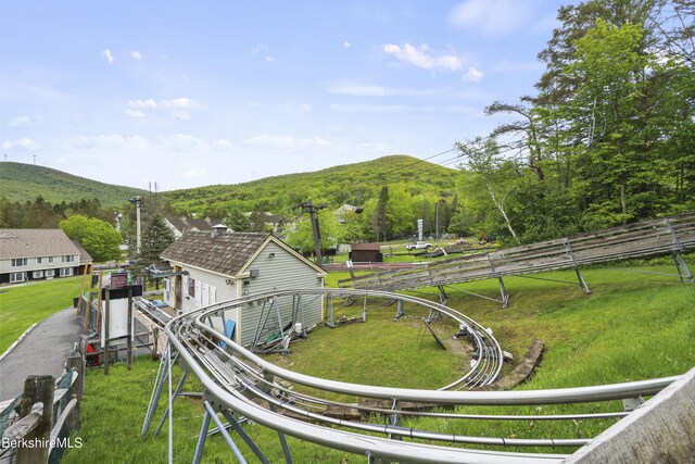 94 Corey Rd Unit D, Hancock, MA 01237 - view of yard with a view of trees and a mountain view