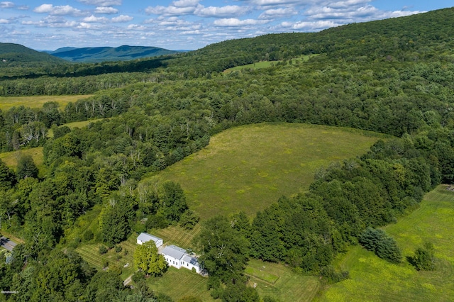 drone / aerial view with a mountain view