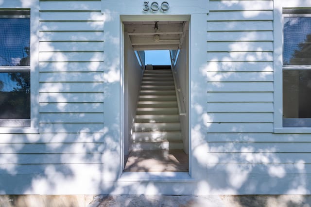 view of doorway to property