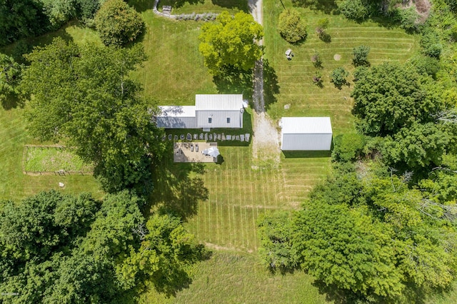 bird's eye view featuring a rural view