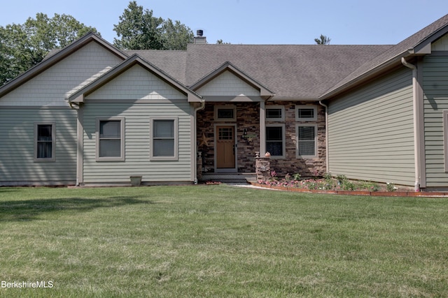 7 Perry Rd, Sandisfield, MA 01255 - craftsman house featuring a chimney, a front yard, and a shingled roof