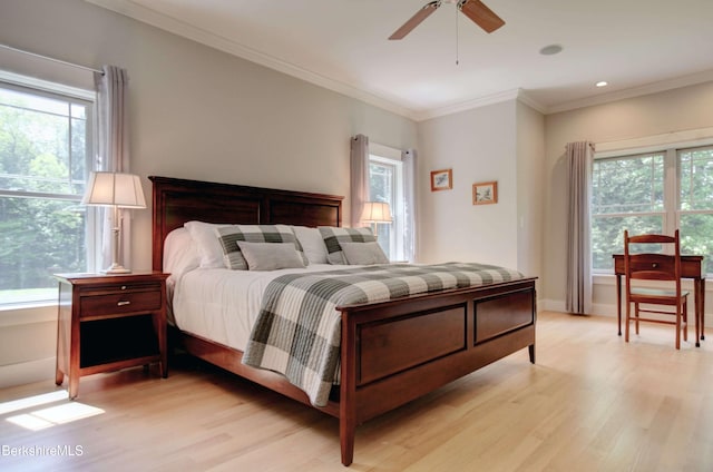 7 Perry Rd, Sandisfield, MA 01255 - bedroom with light wood-style flooring, multiple windows, and crown molding