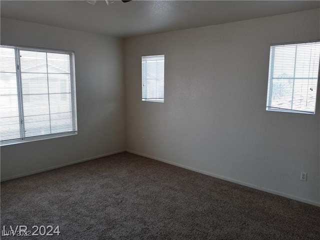 spare room featuring carpet