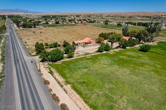 aerial view with a rural view