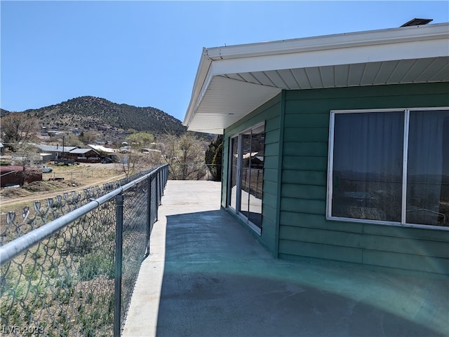 view of side of property featuring a mountain view