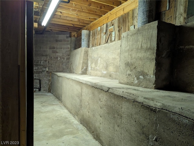 view of basement