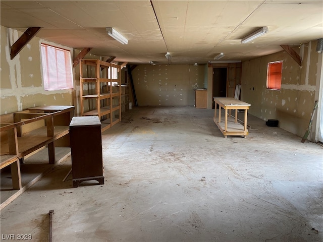 view of basement