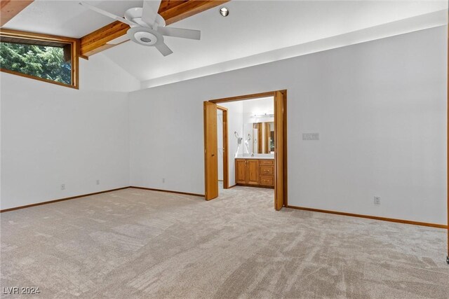 4095 Tyrol Way, Mount Charleston, NV 89124 - spare room with light colored carpet and ceiling fan