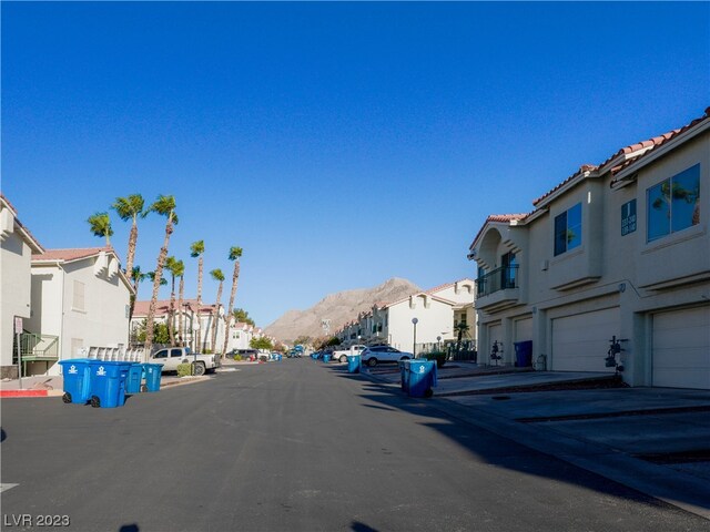 view of road featuring a mountain view