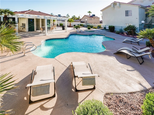 view of pool with a patio area