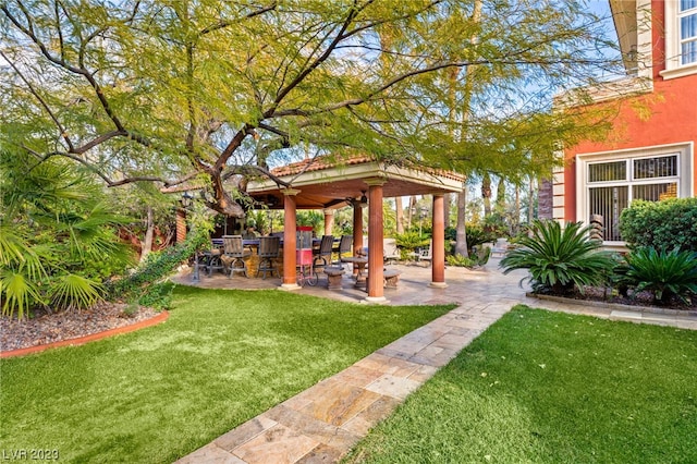 view of yard featuring a patio