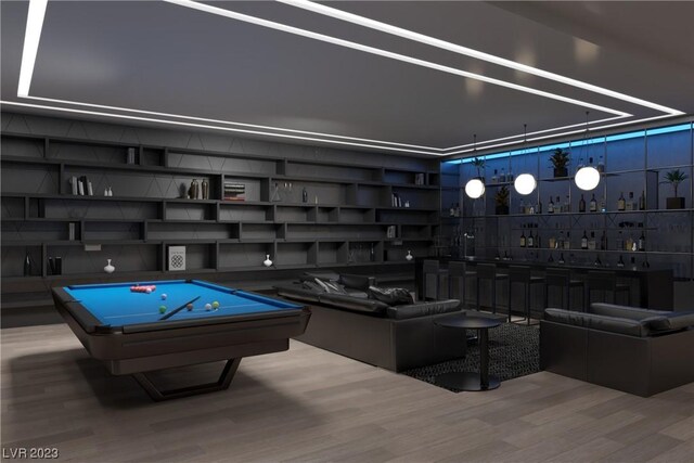 587 Lairmont, Henderson, NV 89012 - playroom featuring wood finished floors and billiards table