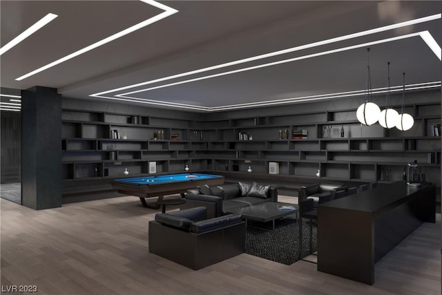 587 Lairmont, Henderson, NV 89012 - game room with wood finished floors and billiards table