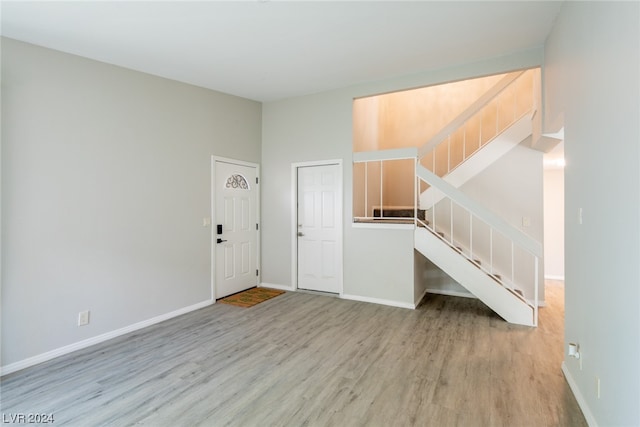 entrance foyer with wood-type flooring