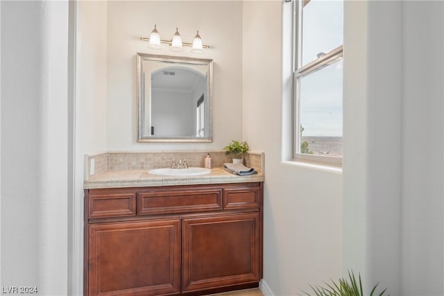 bathroom featuring vanity