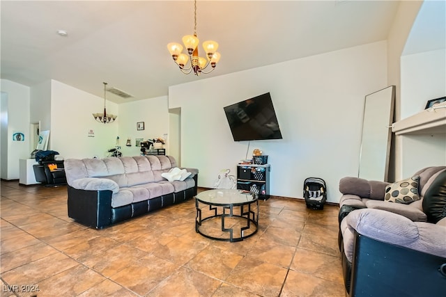 5717 Wizard Wand St, North Las Vegas, NV 89031 - living area with a chandelier