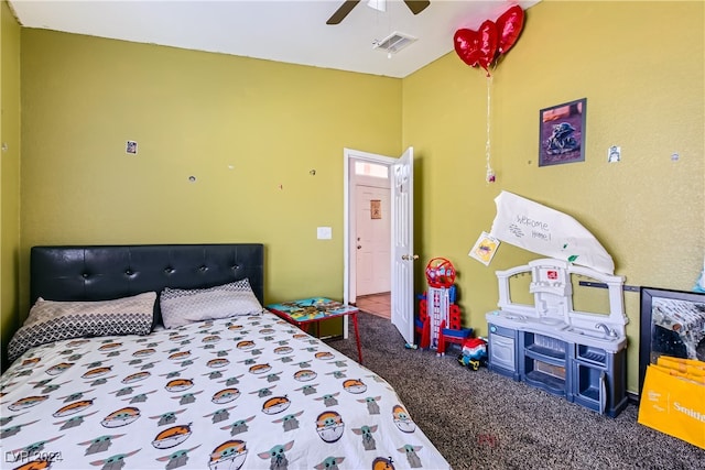 5717 Wizard Wand St, North Las Vegas, NV 89031 - bedroom with carpet and ceiling fan