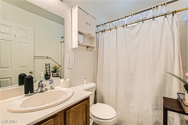 5717 Wizard Wand St, North Las Vegas, NV 89031 - bathroom with toilet, vanity, and a shower with curtain