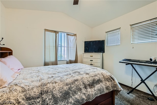 5717 Wizard Wand St, North Las Vegas, NV 89031 - bedroom with vaulted ceiling and a ceiling fan