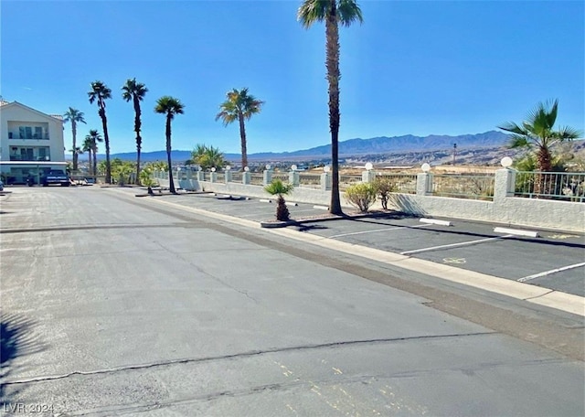 view of road with a mountain view