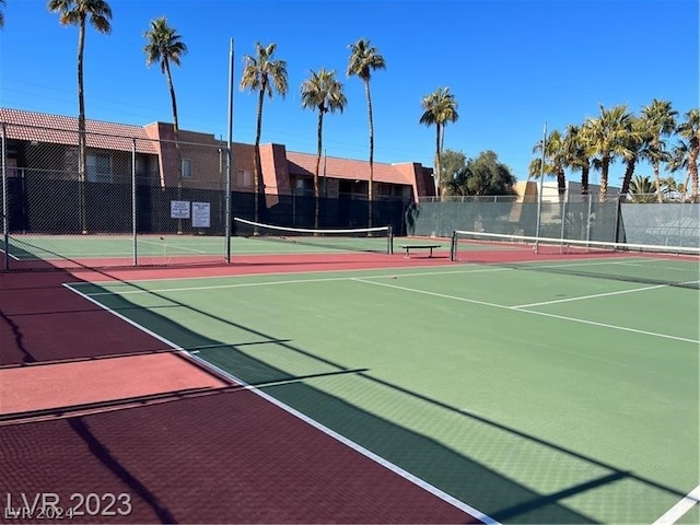 view of tennis court