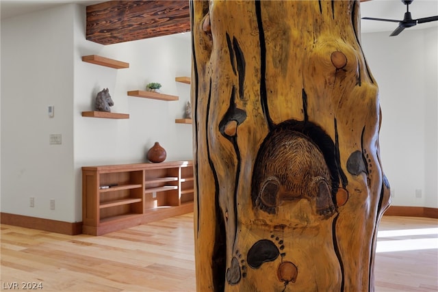 interior details featuring light wood-type flooring