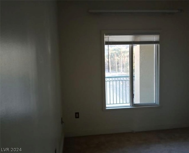 view of carpeted empty room