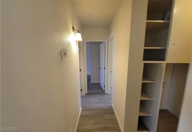 hall featuring light hardwood / wood-style flooring