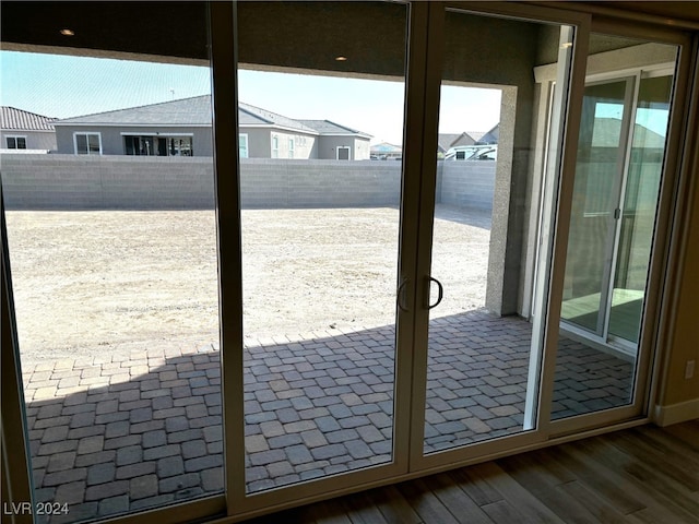 entryway featuring hardwood / wood-style floors