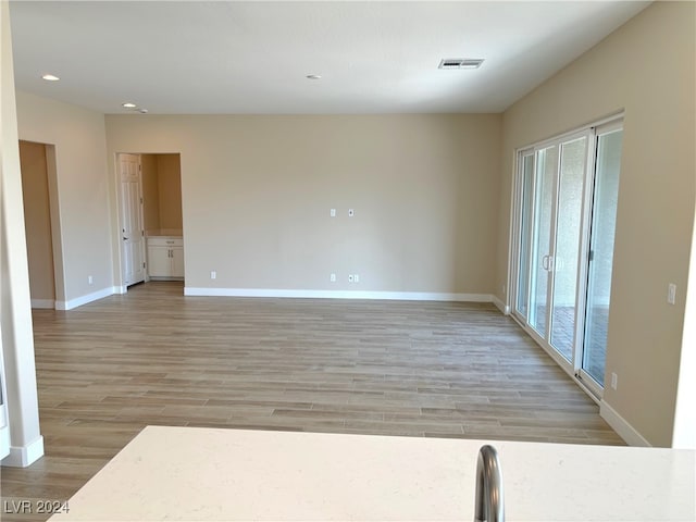 empty room featuring light hardwood / wood-style flooring