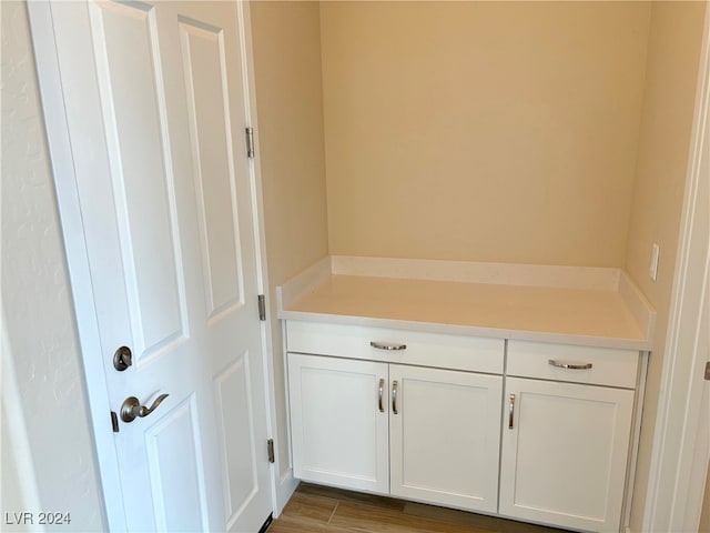 bathroom featuring wood-type flooring